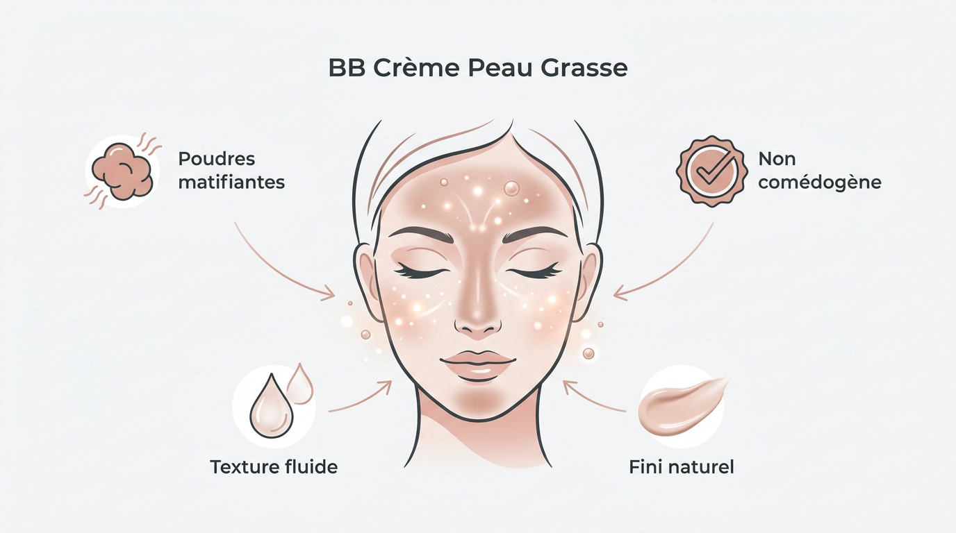Sélection de bb crèmes matifiantes et purifiantes pour peaux grasses